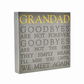 Grandad Memorial Square Plaque