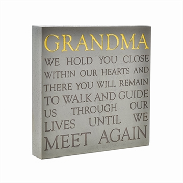 Grandma Memorial Square Plaque