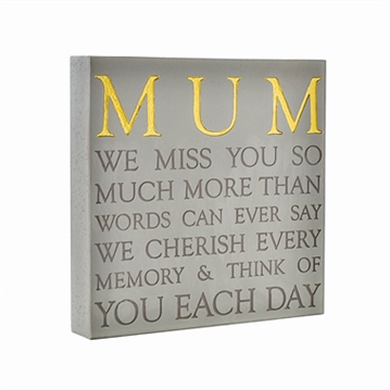 Mum Memorial Square Plaque