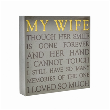Wife Memorial Square Plaque