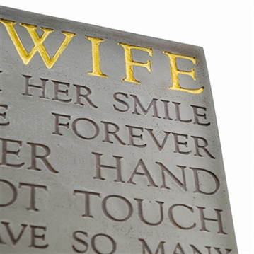 Wife Memorial Square Plaque