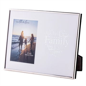 Family Silver Heart Photo Frame