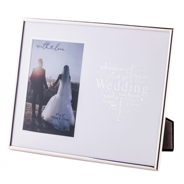 Wedding Silver Heart Photo Frame