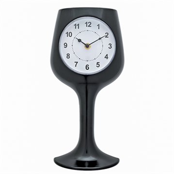 Black Wine Glass Wall Clock