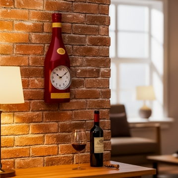 Wine Bottle Wall Clock
