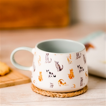 Ling Designs Cat Pattern Ceramic Mug