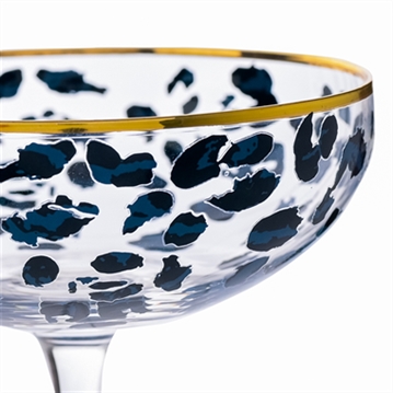 Set of 2 Leopard Print Cocktail Glasses