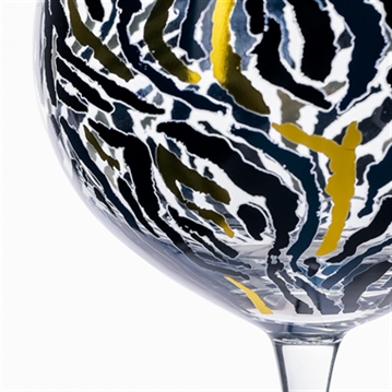 Set of 2 Zebra Print Gin Glasses