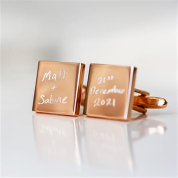 Personalised Cufflinks with Handwriting Engraving