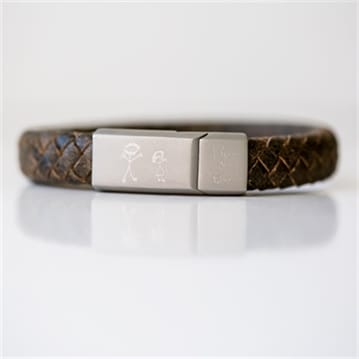 Personalised Antique Style Bracelet with Handwriting/Drawing Engraving