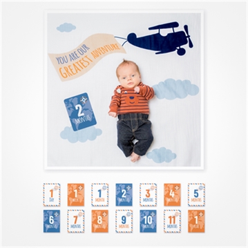 Baby Cotton Swaddle & Milestones Gift Sets