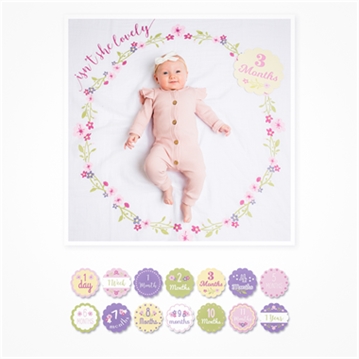 Baby Cotton Swaddle & Milestones Gift Sets