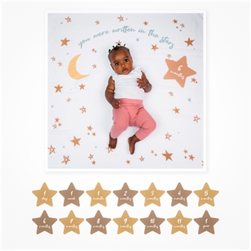 Baby Cotton Swaddle & Milestones Gift Sets