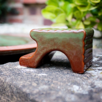Terracotta Bird Bath with William Blake Quote