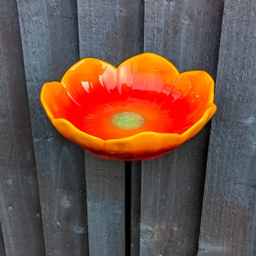 Wild Poppy Red Bird Feeder