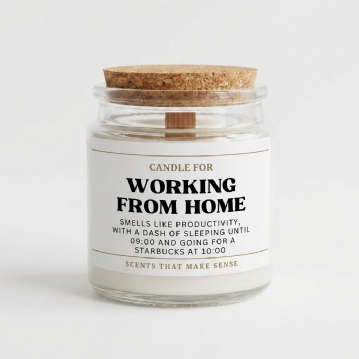 Funny Candle for Working from Home