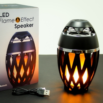 Bluetooth Speaker with LED Flame Effect