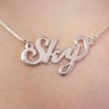 Thumbnail 3 - Personalised Silver Name Necklace