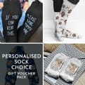 Thumbnail 1 - Personalised Socks Choice Voucher Gift Pack