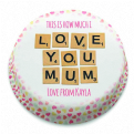 Thumbnail 1 - Personalised Love You Mum Scrabble Letterbox Cake