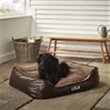 Thumbnail 1 - Personalised Tuscan Faux Leather Dog Bed