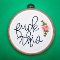 Thumbnail 10 - 5" Handmade Fuck Embroidery Hoops