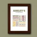Thumbnail 2 - Favourite Things Personalised Print