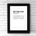 Thumbnail 1 - personalised husband dictionary definition print