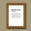 Thumbnail 2 - personalised husband dictionary definition print