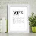 Thumbnail 1 - Personalised Wife Definition Poster