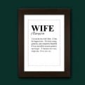 Thumbnail 3 - Personalised Wife Definition Poster