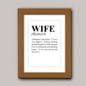 Thumbnail 4 - Personalised Wife Definition Poster