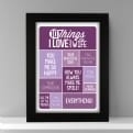Thumbnail 1 - Personalised 10 Things I Love About My Wife Poster