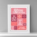 Thumbnail 1 - Personalised 10 Things I Love About my Girlfriend Poster
