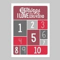 Thumbnail 10 - Personalised 10 Things I Love About my Girlfriend Poster