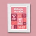 Thumbnail 5 - 10 Things I Love About You Personalised Couples Print