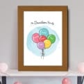 Thumbnail 1 - Personalised Balloons Family Print