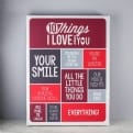 Thumbnail 1 - Personalised 10 Things I Love About You Canvas
