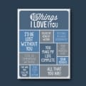Thumbnail 4 - Personalised 10 Things I Love About You Canvas