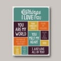 Thumbnail 9 - Personalised 10 Things I Love About You Canvas