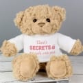 Thumbnail 1 - Personalised Secrets are Safe with Me Teddy Bear