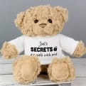 Thumbnail 4 - Personalised Secrets are Safe with Me Teddy Bear