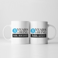 Thumbnail 3 - Set of Two 5 Years of Being Right Mr and Mrs Mugs