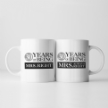 Thumbnail 2 - Set of Two 30 Years of Being Right Mr and Mrs Mugs