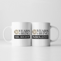 Thumbnail 3 - Set of Two 30 Years of Being Right Mr and Mrs Mugs