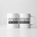 Thumbnail 1 - Set of Two 40 Years of Being Right Mr and Mrs Mugs
