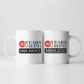 Thumbnail 2 - Set of Two 40 Years of Being Right Mr and Mrs Mugs