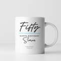 Thumbnail 3 - Personalised Classy 50th Birthday Mug