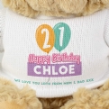 Thumbnail 2 - Personalised 21st Birthday Balloon Teddy Bear