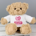 Thumbnail 1 - Personalised 50th Birthday Balloon Teddy Bear